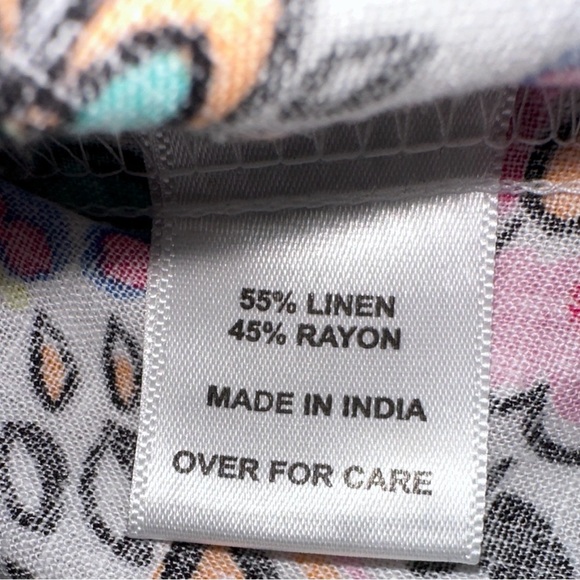 Coral Bay Floral Sleeveless Blouse - Pink & Blue Size Small Career Office Church - Picture 7 of 7